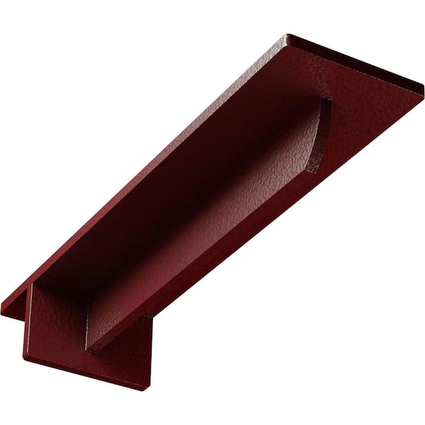 Ekena Millwork 3 in. x 2 in. x 12 in. Steel Hammered Bright Red Heaton Bracket