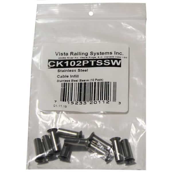 Stainless Steel Sleeve Protector for Cable Railing Pack of 10