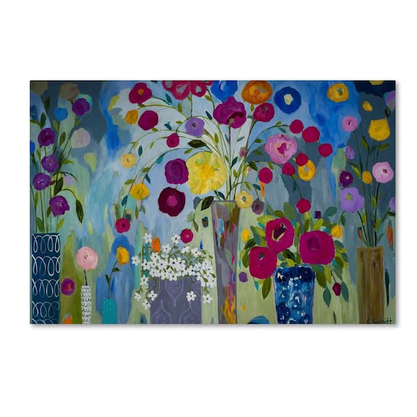 Trademark Fine Art 30 in. x 47 in. "Pincha Mayurasana" by Carrie Schmitt Printed Canvas Wall Art