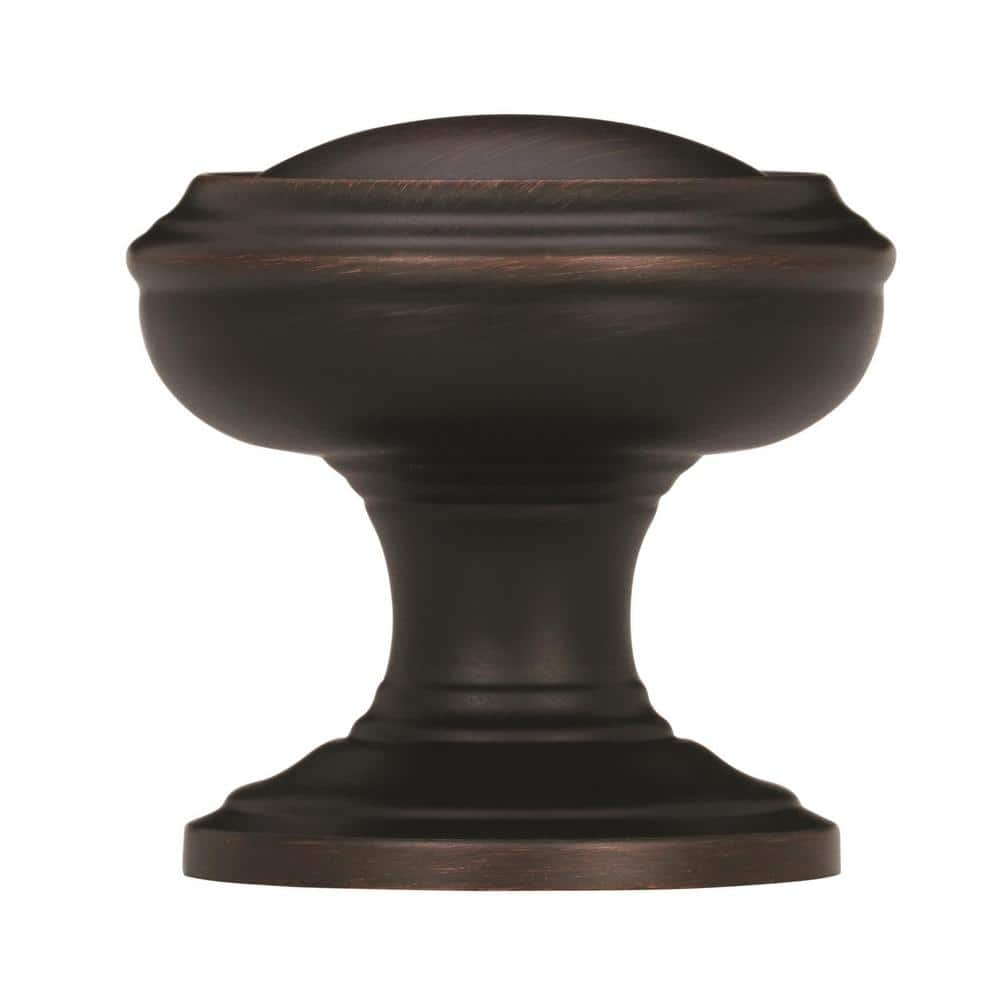 Oil-Rubbed Bronze Round Cabinet Knob with Mounting Hardware