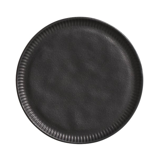 Matte Black Linhas Dessert Plate (Set of 6)