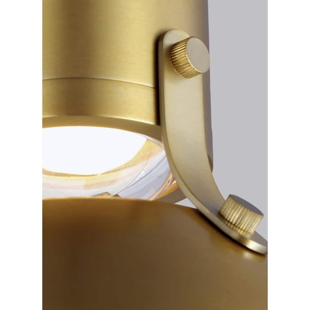 Scandinavian Inverted Bowl LED Pendant in Burnished Brass