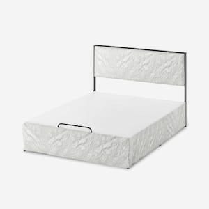 Nicky Modern 2 Piece Queen Bedroom Set with Metal Base-WHITE