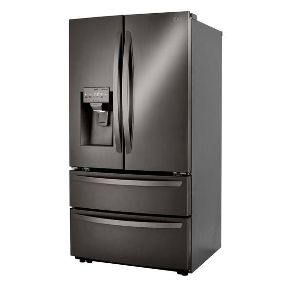 lg french door black stainless steel refrigerator