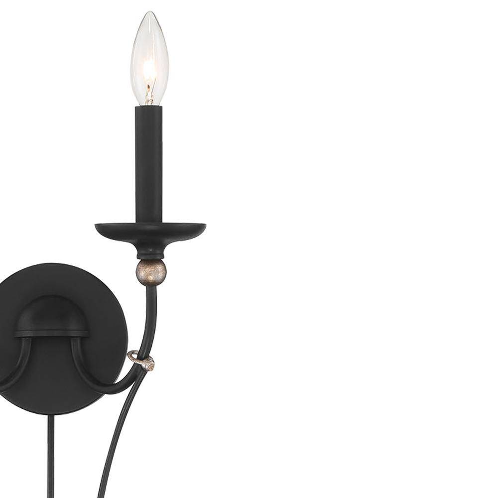 Westchester County Sand Coal & Skyline Gold Leaf 2-Light Wall Sconce