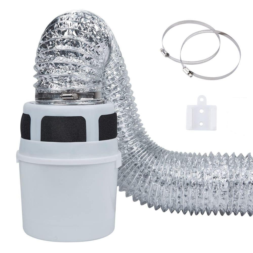 3-in-1 Indoor Dryer Vent Kit Filter Bucket for Electric Dryer with 4-Inch by 5-Feet Proflex Duct (Silver) price history on PriceWatchPro