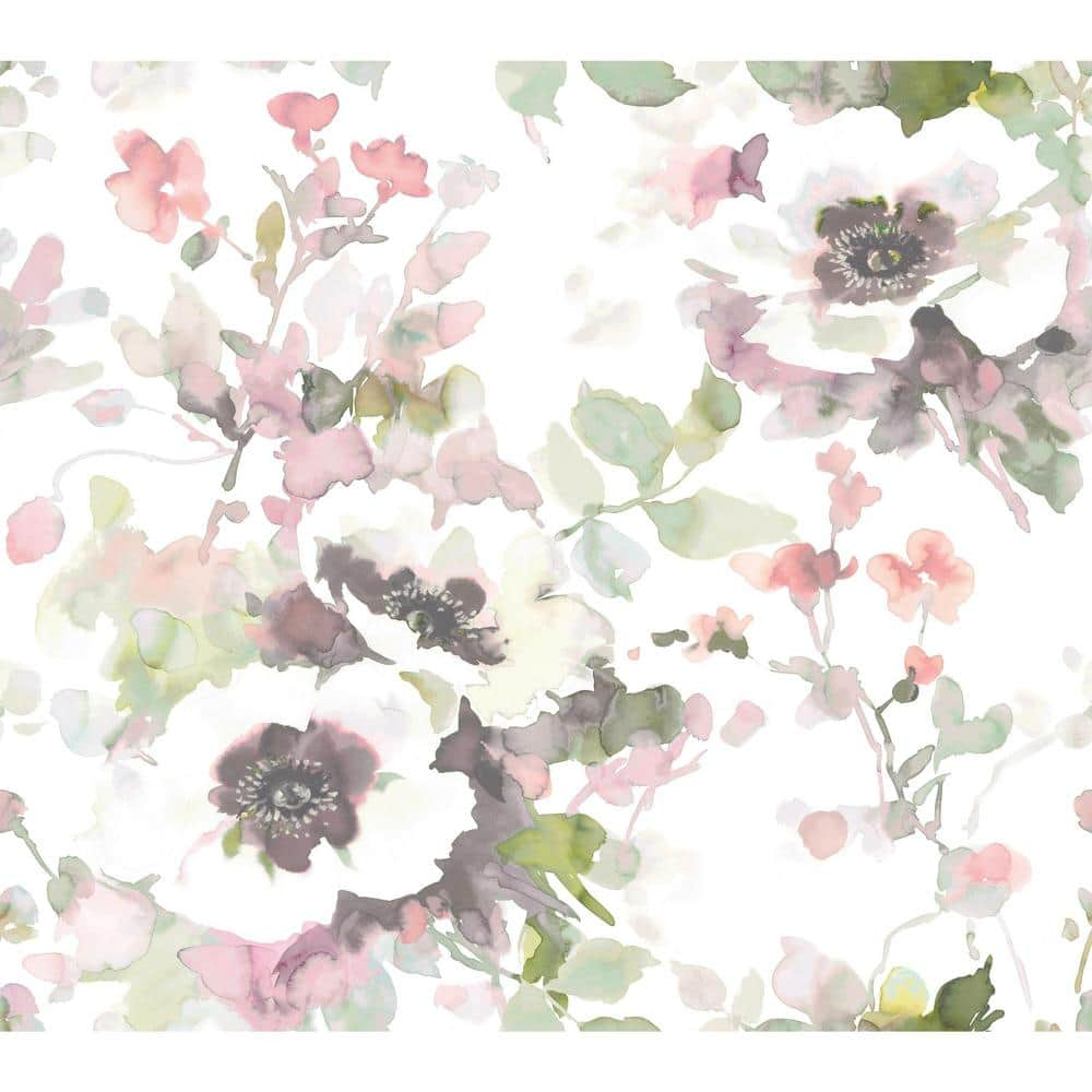 York Wallcoverings 45 sq. ft. Garden Anemone Premium Peel And Stick ...