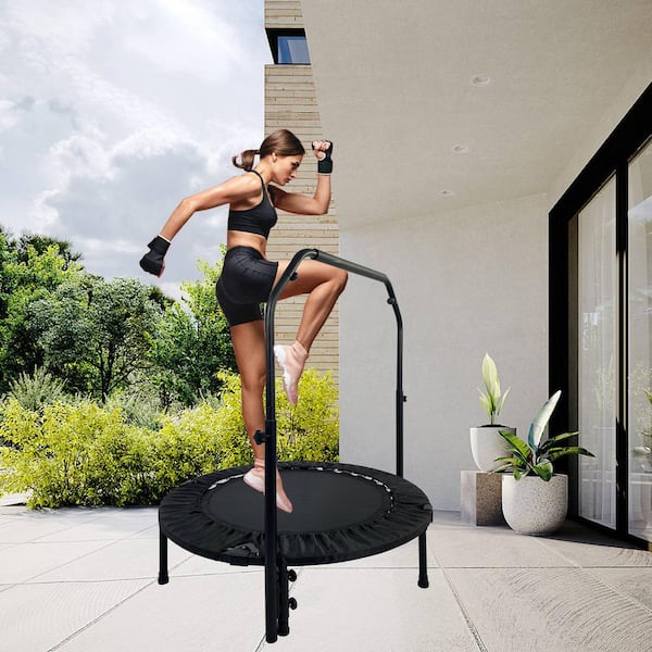 Miscool Ami 40 Inch Mini Exercise Trampoline Fitness Rebounder Trampoline with Safety Pad Max. Load 440 LBS TPYCH10Y3935 The Home Depot