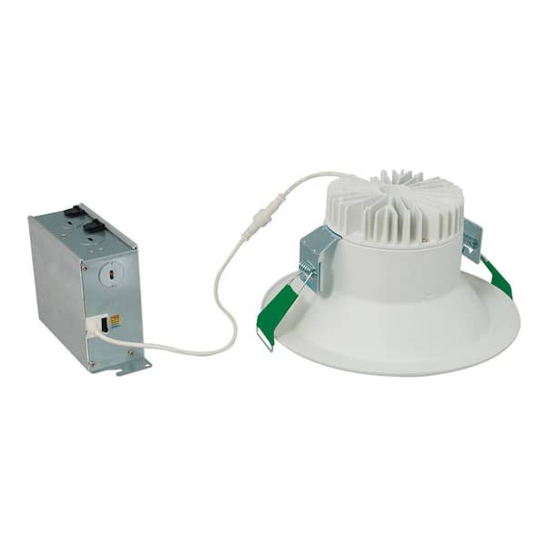 LCR8 Series 8 in. Soft White Selectable CCT Integrated LED Recessed Light with Round Surface Mount Trim Retrofit Module