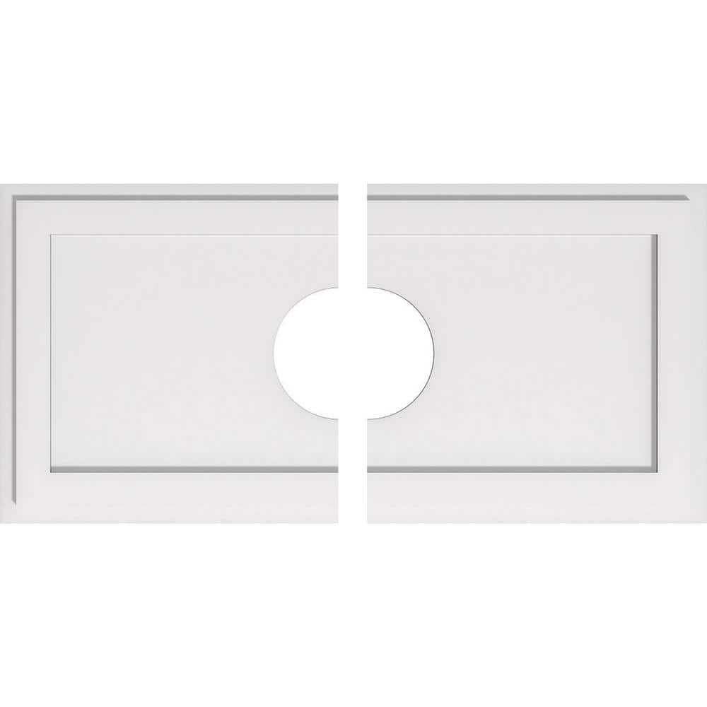 36 in. W x 18 in. H x 7 in. ID x 1 in. P Rectangle Architectural Grade PVC Contemporary Ceiling Medallion (2-Piece) price history on PriceWatchPro