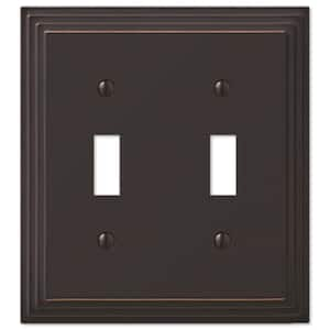 Bronze 2-Gang Toggle Wall Plate