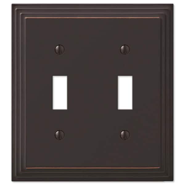 Bronze 2-Gang Toggle Wall Plate