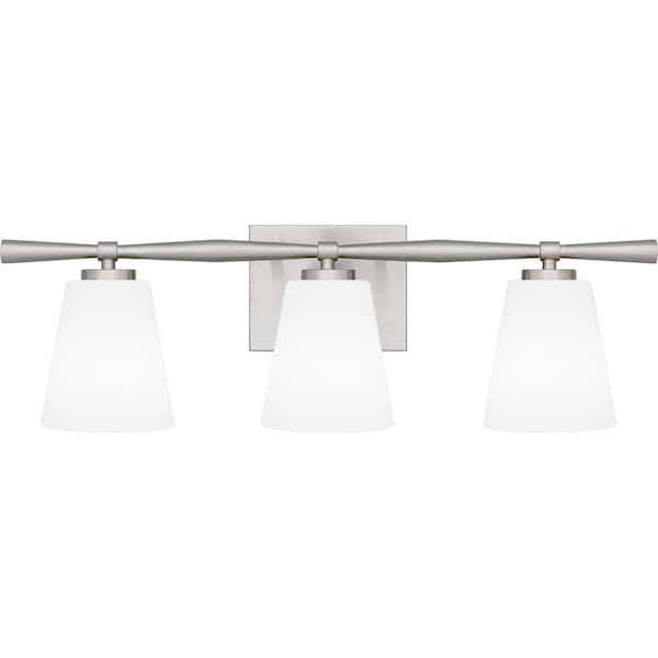 Brindley 23.5 in. 3-Light Brushed Nickel Vanity Light