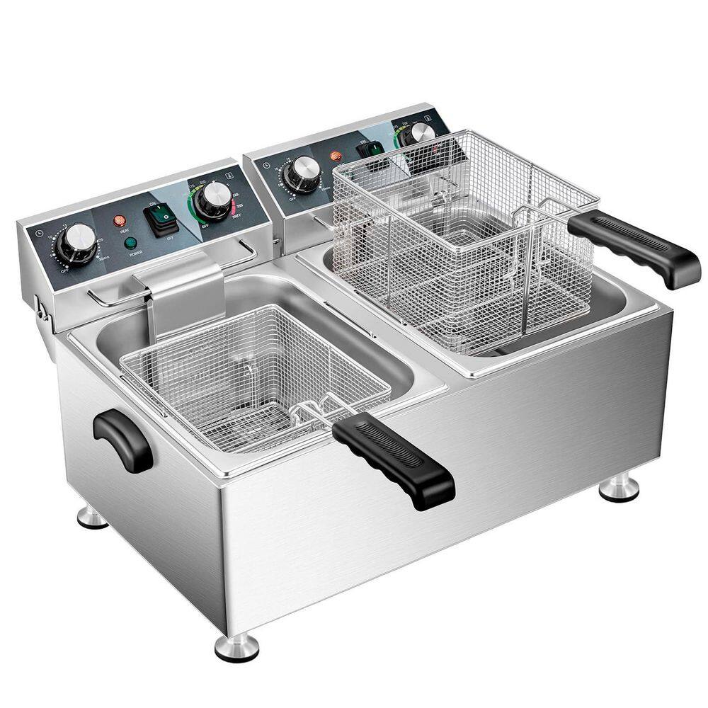 13.7Qt Stainless Steel Commercial Deep Fryer with Basket, Precise Temperature Control, Timer, 3600W, 120V Silver price history on PriceWatchPro