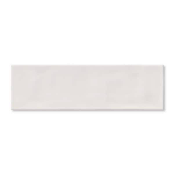 Bedouin Off White Subway Tile 4 in. x 6 in. Glossy Ceramic Tile Sample