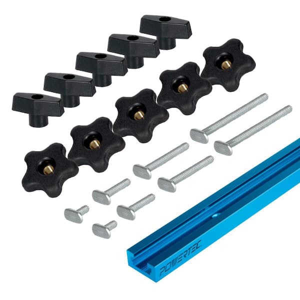 Universal T-Track Kit with 48 in. T-Track and Hardware Kit for Woodworking (1-Set)