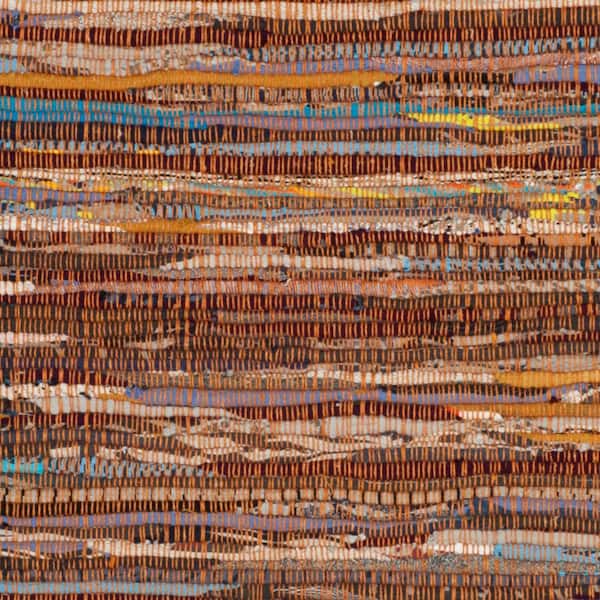 Rag Rug Gold/Multi Doormat 3 ft. x 4 ft. Striped Area Rug