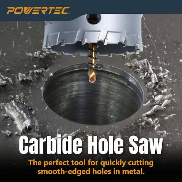 3 in. Carbide Hole Saw, Tungsten Carbide Tipped Hole Cutter Set with Titanium-Plated Pilot Drill Bit (1-Set)