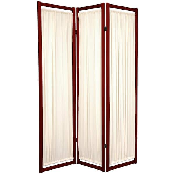 6 ft. Rosewood 3-Panel Room Divider