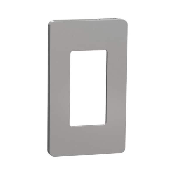 Square D X Series 1-Gang Standard Size Screwless Rocker Light Switch Wall Plate Cover Plate Matte Gray