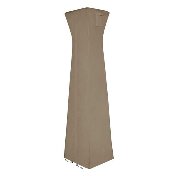 Misopily Waterproof 90 in. x 23 in. x 23 in. Camel Fabric Patio Heater Cover with Zipper and Storage Bag