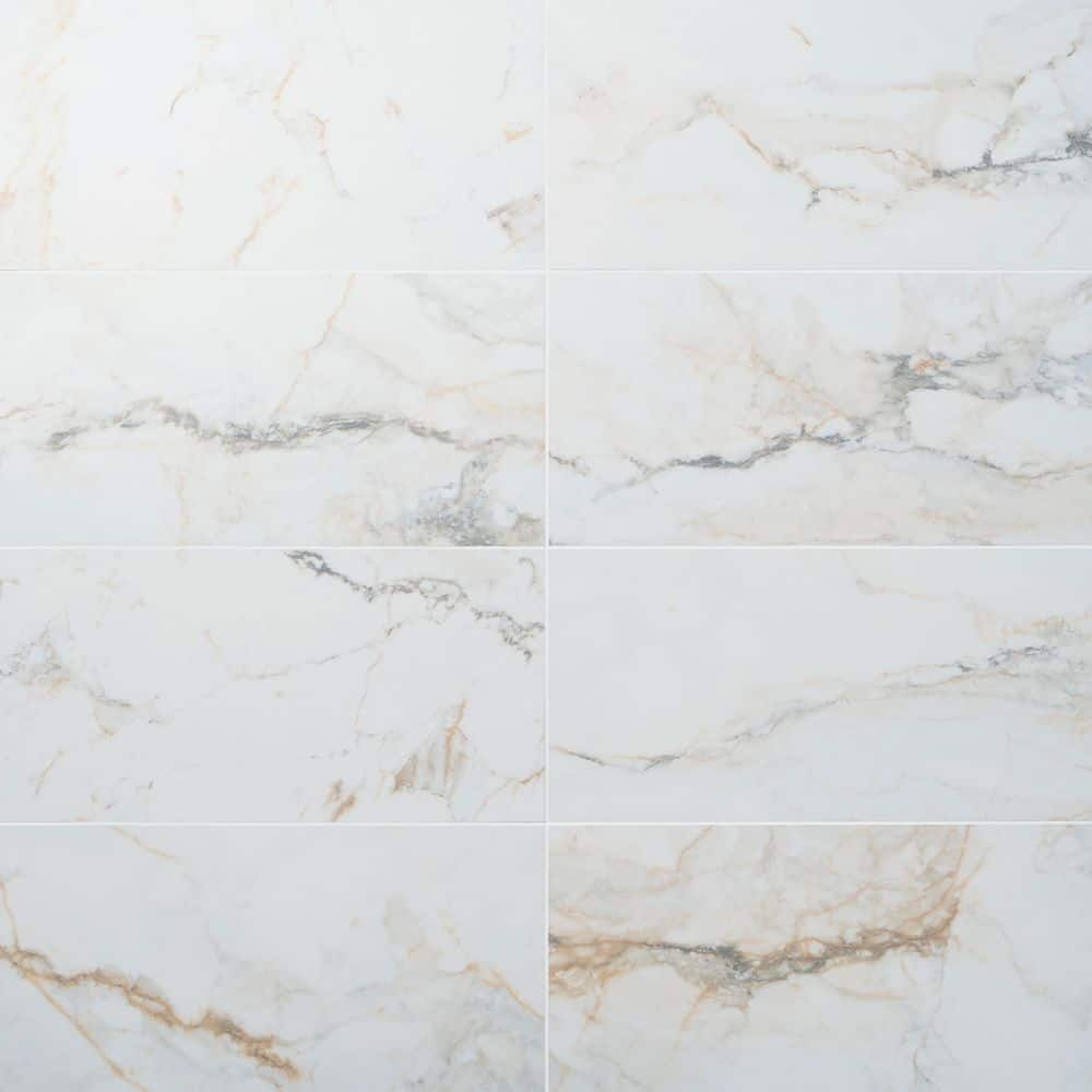 Tavani Calacatta Gold 11.81 in. x 23.62 in. Marble Look Matte Porcelain Floor and Wall Tile (11.62 Sq. Ft. / Case) price history on PriceWatchPro