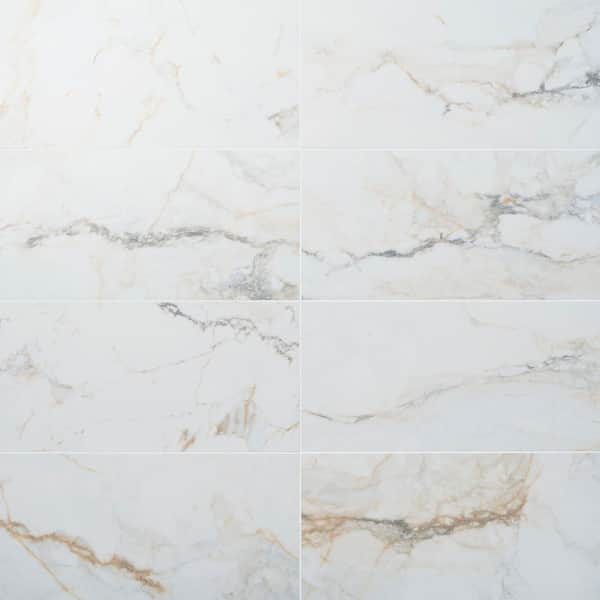 Ivy Hill Tile Tavani Calacatta Gold 11.81 in. x 23.62 in. Marble