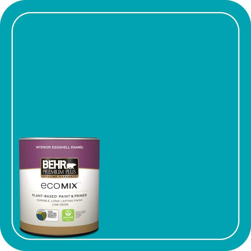 1 qt. #510B-6 Blue Jewel Eggshell Enamel EcoMix Plant-Based Interior Paint & Primer price history on PriceWatchPro