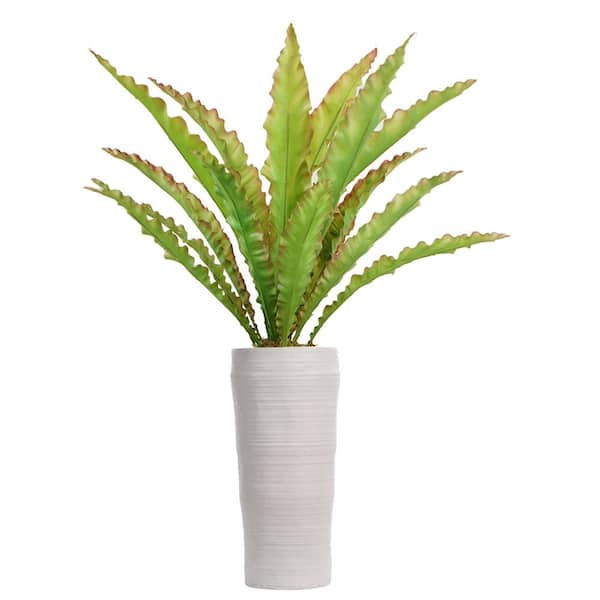 VINTAGE HOME 54.5 in. H Real touch agave in Fiberstone Planter