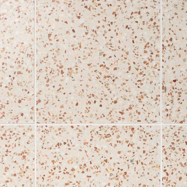 Raleigh Evora Beige 16.4 in. x 16.4 in. Polished Terrazzo Floor and Wall Tile (3.61 sq. ft. / Case)