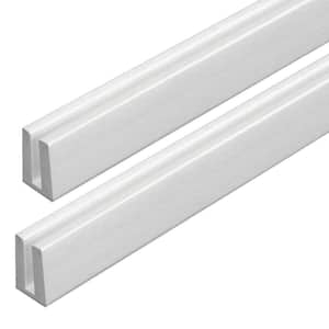 4 ft. White Vinyl Lattice Cap (2-Pack)