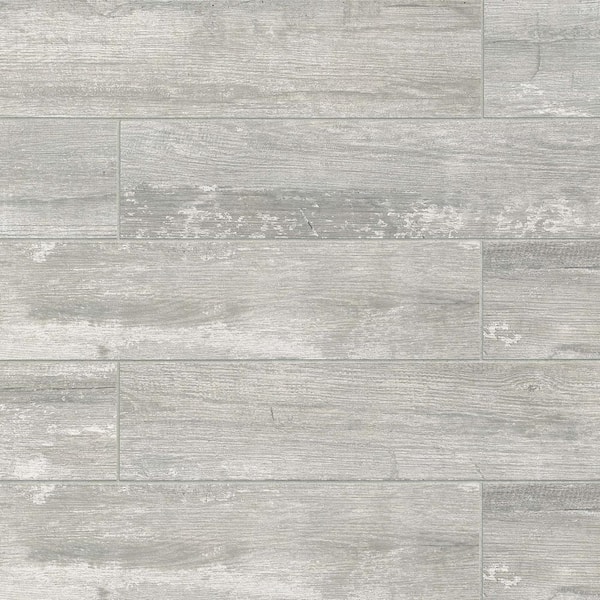 Bedrosians Crate Rectangle 8 in. x 48 in. Honed Weathered Board Porcelain Floor Tile (15.58 sq. ft./Case)