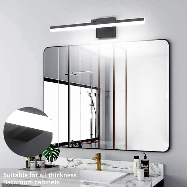 23.6 in. 1 Light Black LED Vanity Light Bar with Adjustable and Dimmable 5500K Light