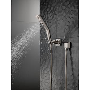 3-Spray Patterns 1.75 GPM 1.81 in. Wall Mount Handheld Shower Head with H2Okinetic in Lumicoat Stainless