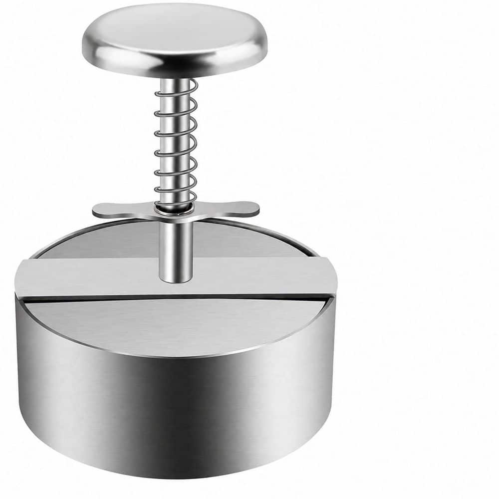 304 Stainless Steel Adjustable Burger Press, 4.5 in Hamburger Patty Maker, Non-Stick, Dishwasher Safe