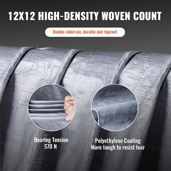 SVOPES Heavy Duty Waterproof Tarp 20x30 ft.-10 Mil. Multi