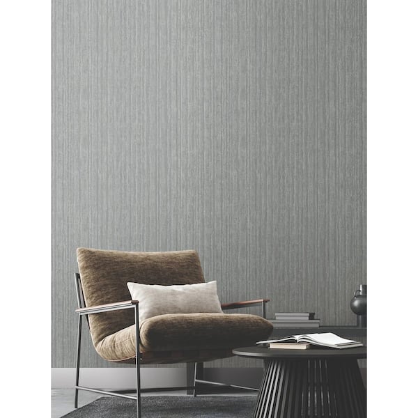 Vintage Tin Brushed Nickel Grey Wallpaper