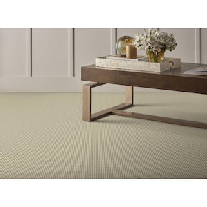 Shenadoah Stripe - Meadow/Ivory - Green 12 ft. 24 oz. Wool Loop Installed Carpet
