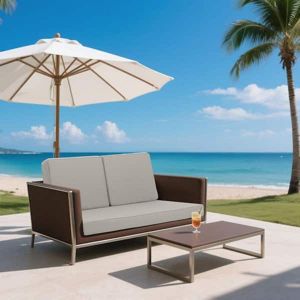 unique choice Outdoor Loveseat Cushion Set 48 x 24 in. Seat