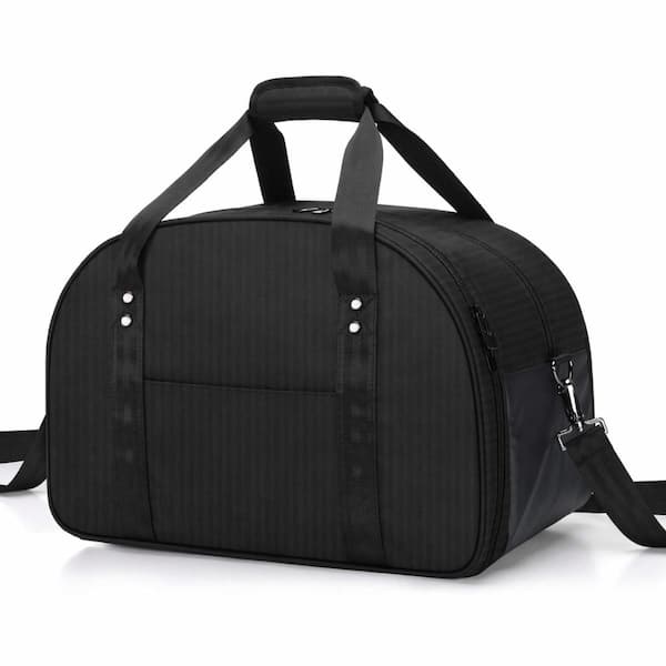 Black Large Capacity Padded Bartender Carrying Bag with 7 Dividers for Bar Tool Sets and Wine Bottles — Bag Only