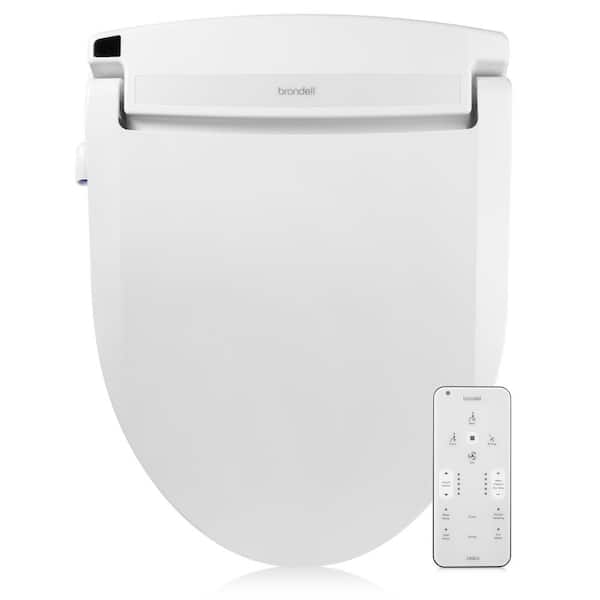 Brondell Swash Select Electric Bidet Seat for Round Toilets in White with Warm Air Dryer and Deodorizer