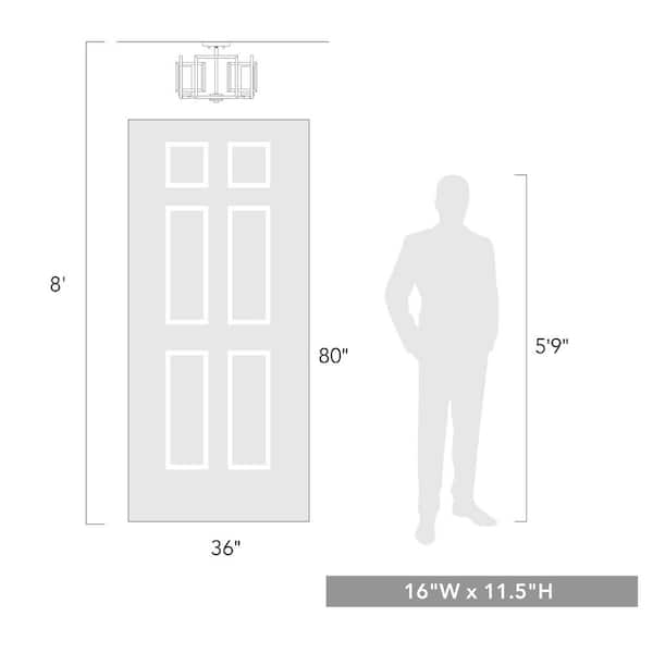 Golden Lighting - Marco 4-Light Gunmetal Bronze Flush Mount Light