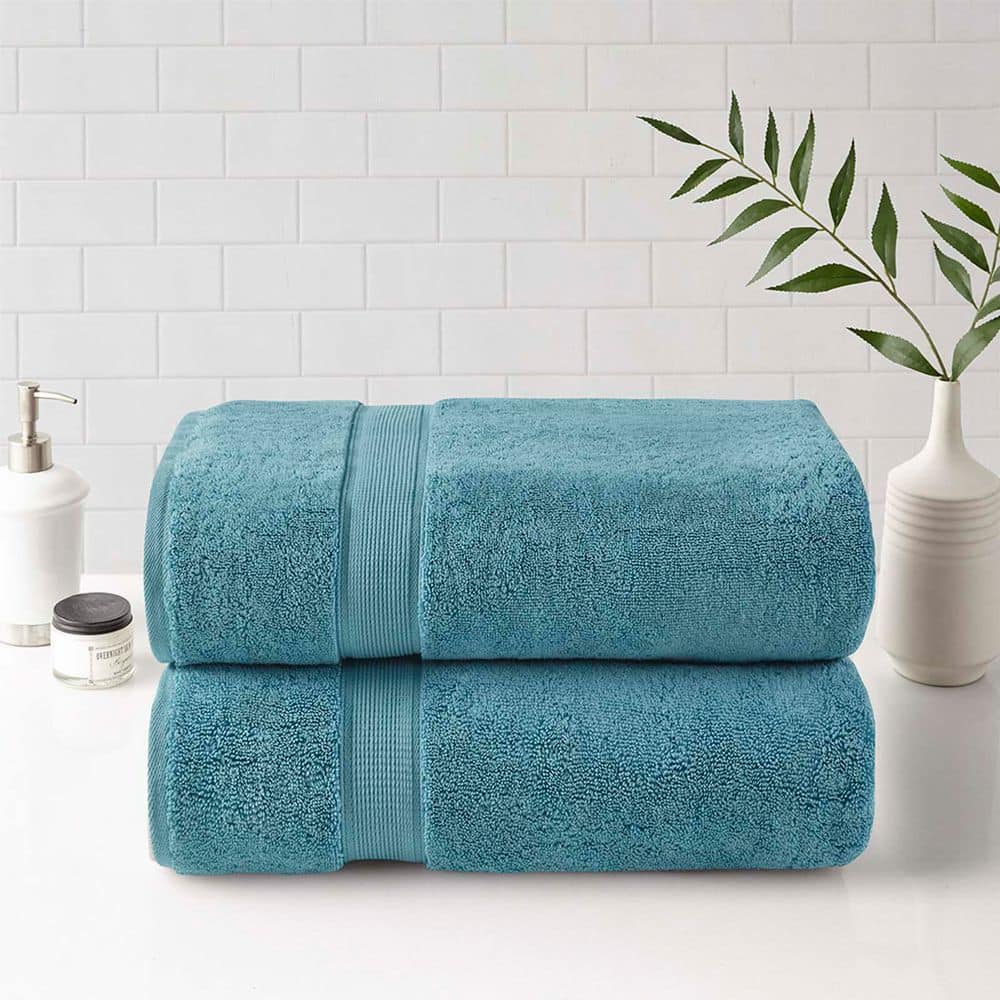 Aqua Luxury Bath Towels Set of 2-800 GSM Cotton Ultra Soft Bath Towels, Hig