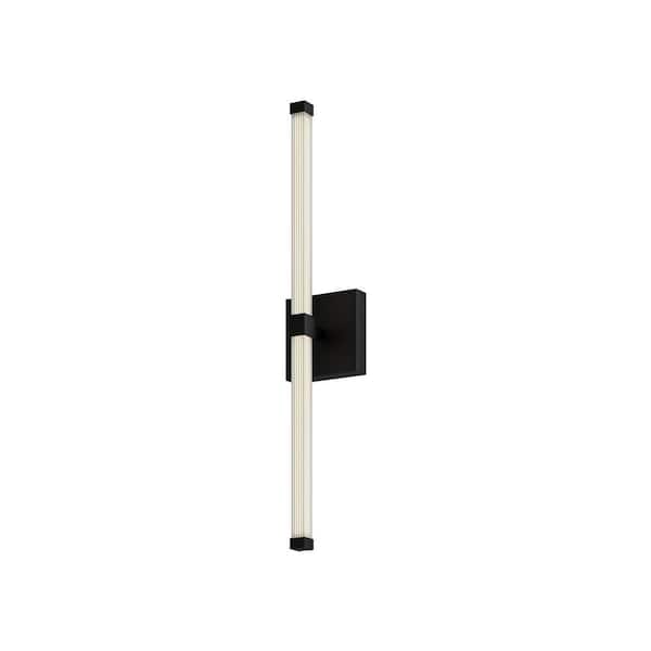 KUZCO Blade 24-in 1 Light 11-Watt Black Integrated LED Vanity Light