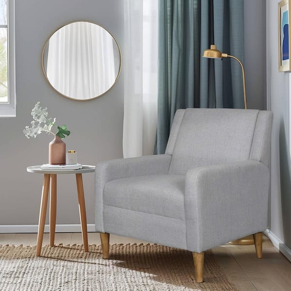 Juno Light Grey Arm Chair with Upholstered