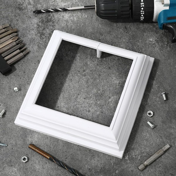 Thyle Copertura Per Base Colonna In Vinile 4x4 Pollici – Bianco, Avvolgibile