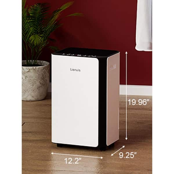 25 Pt. 1500 Sq. ft Dehumidifiers in White with Drain Hose and Water Tank, Auto or Manual Drainage for Home and Basements