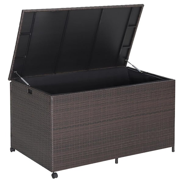 133 gal. Outdoor Wicker Deck Box