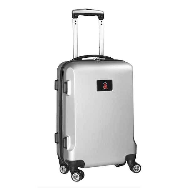 Denco MLB Los Angeles Angels Silver 21 in. Carry-On Hardcase Spinner Suitcase