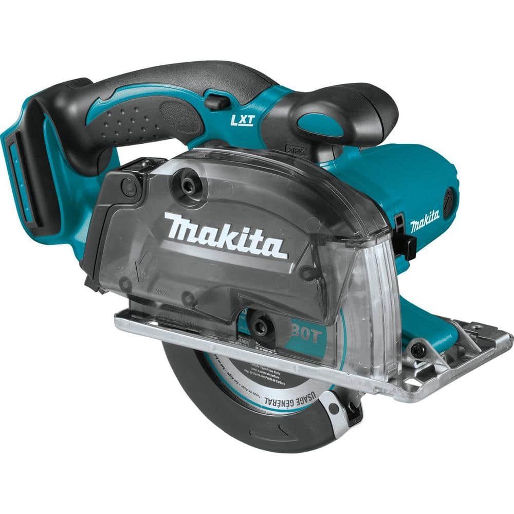 Makita 18V LXT Lithium-Ion Cordless 5-3/8 in. Metal Cutting Saw with  Electric Brake and Chip Collector Tool-Only XSC03Z The Home Depot